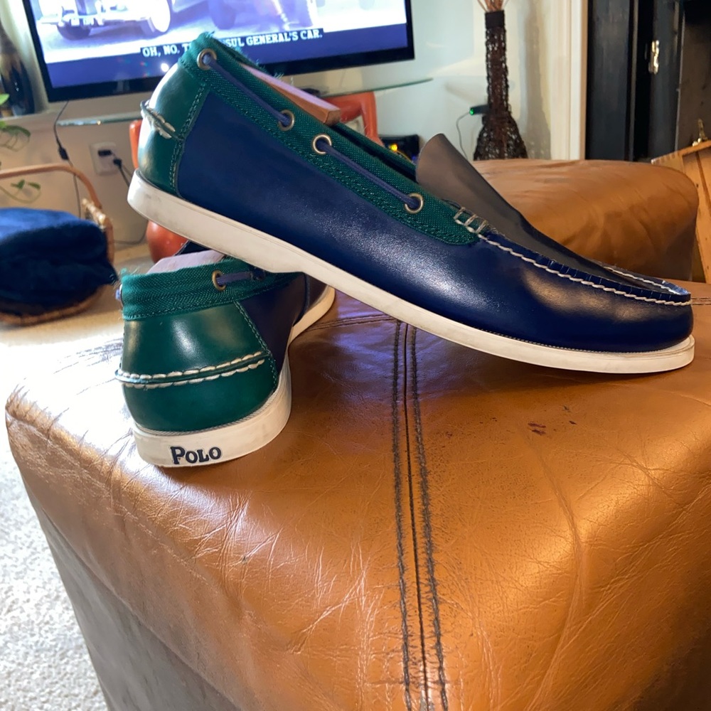 Polo Ralph Lauren Barx Two-Toned Leather Boat Shoe Size 11D🔥 - Picture 7 of 10